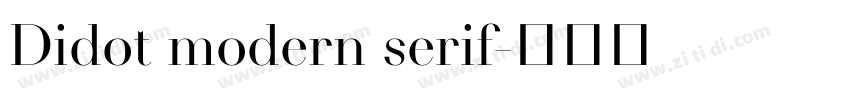 Didot modern serif字体转换 Didot modern serif字体转换